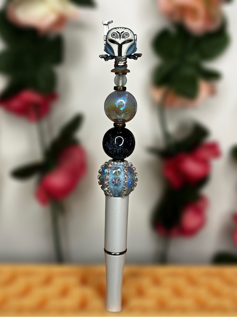 Bo-Katan Kryze Upcycled Bitty Pop Handmade Beaded Pen | Gifts for Star Wars Fans